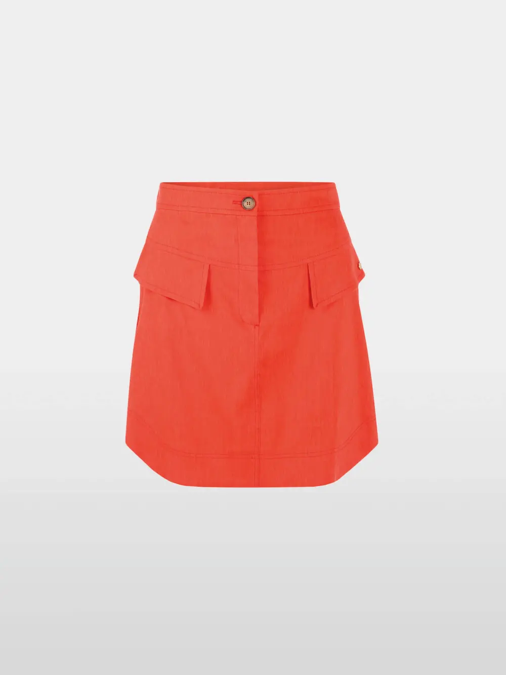 Linen-viscose blend mini skirt