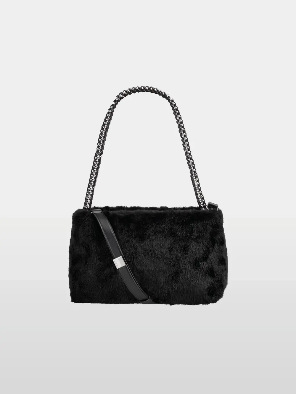 Faux fur shoulder bag