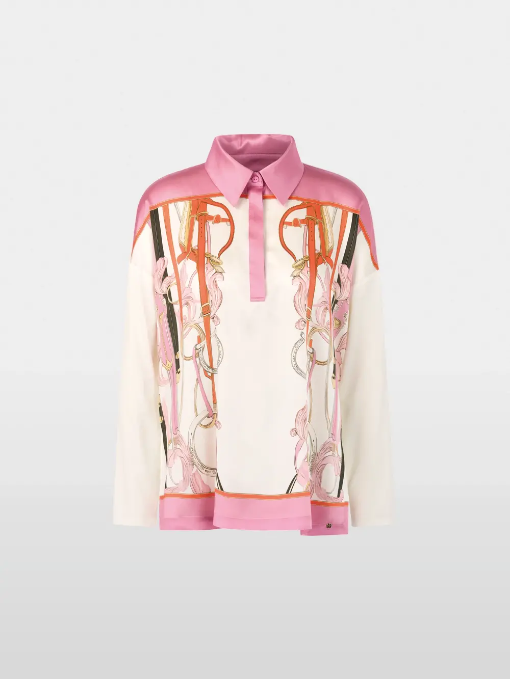 Silk blend blouse-style shirt