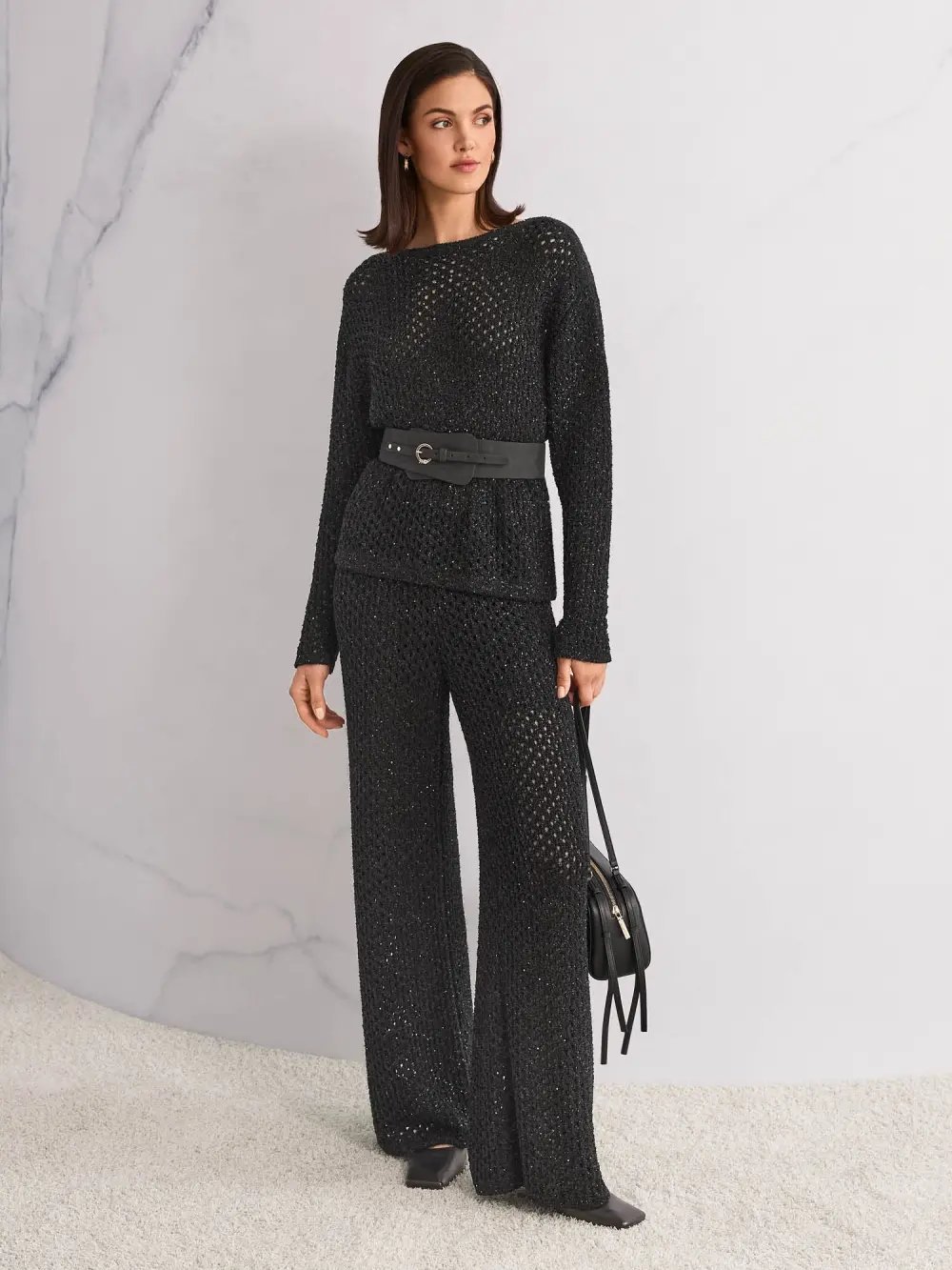 Recycled leather bowling bag