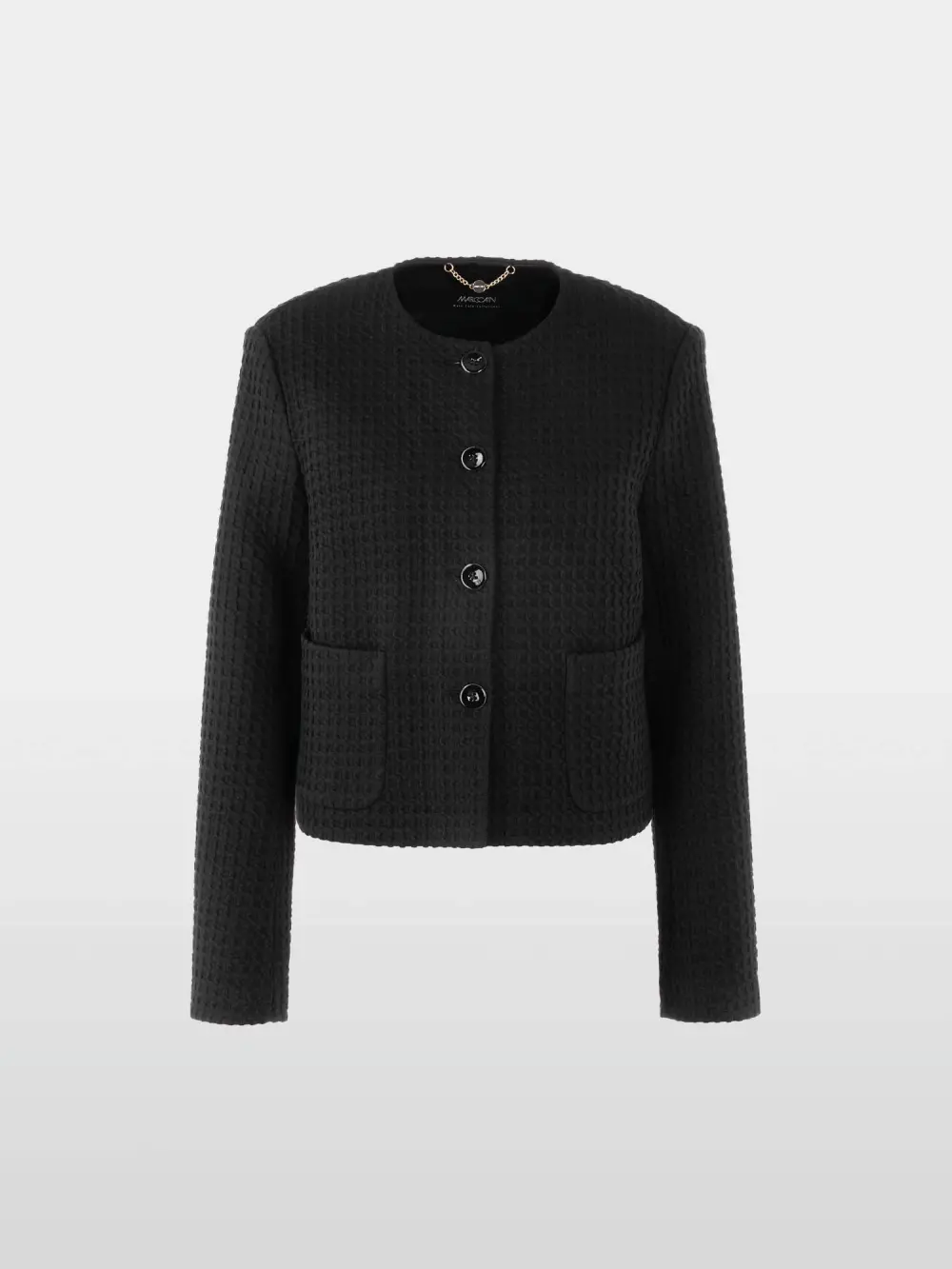 Waffle piqué jacket with pockets