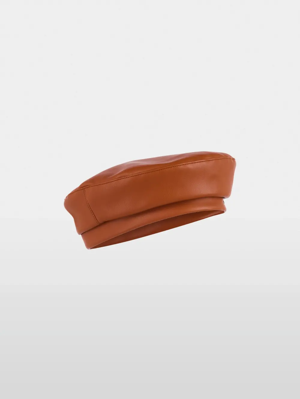 Faux leather beret