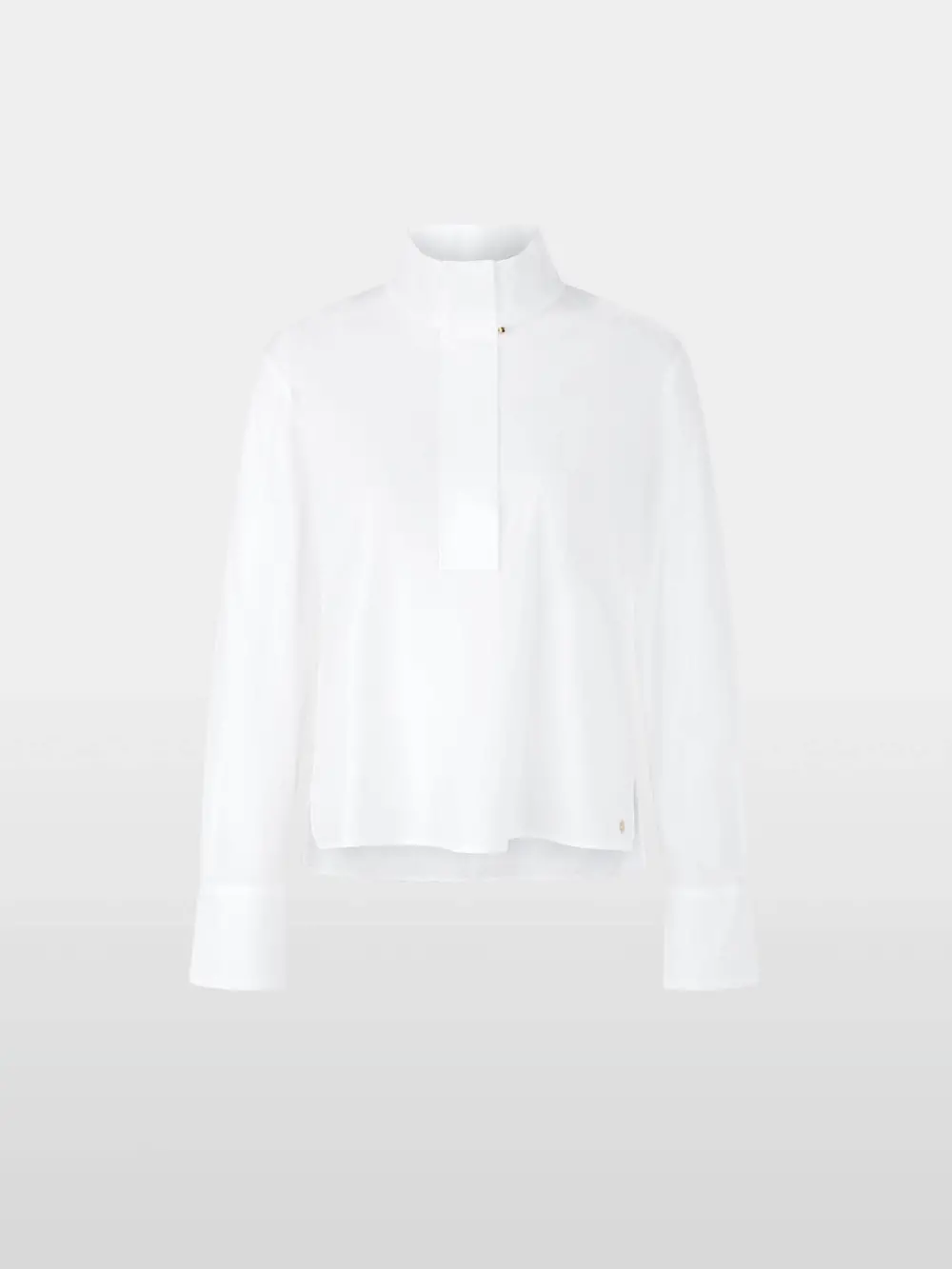 Blouse shirt with stand-up collar