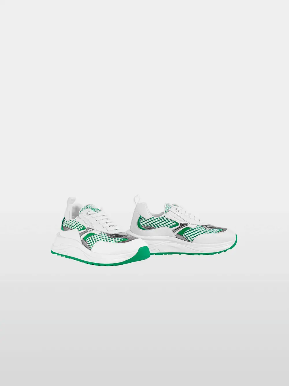 Trainers in a mix of materials