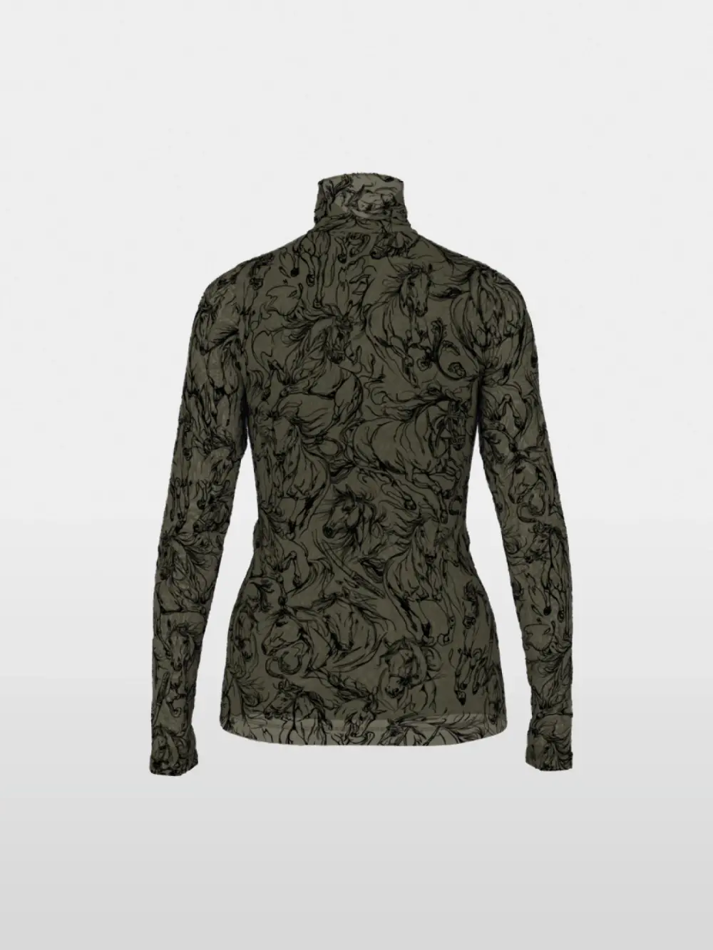 Shirt with velvet flocking