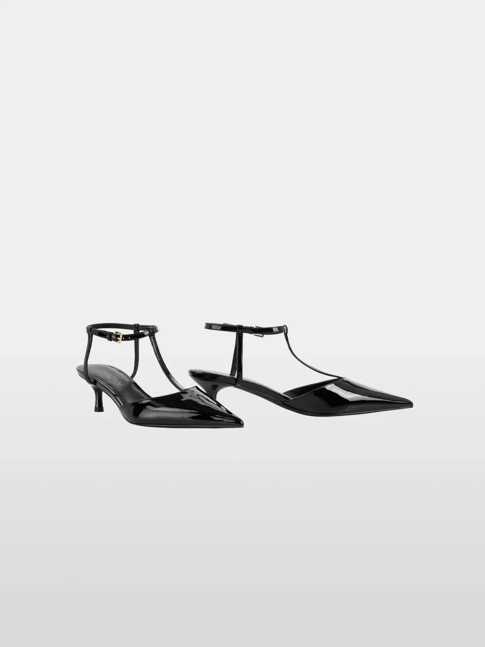 Patent leather strappy pumps