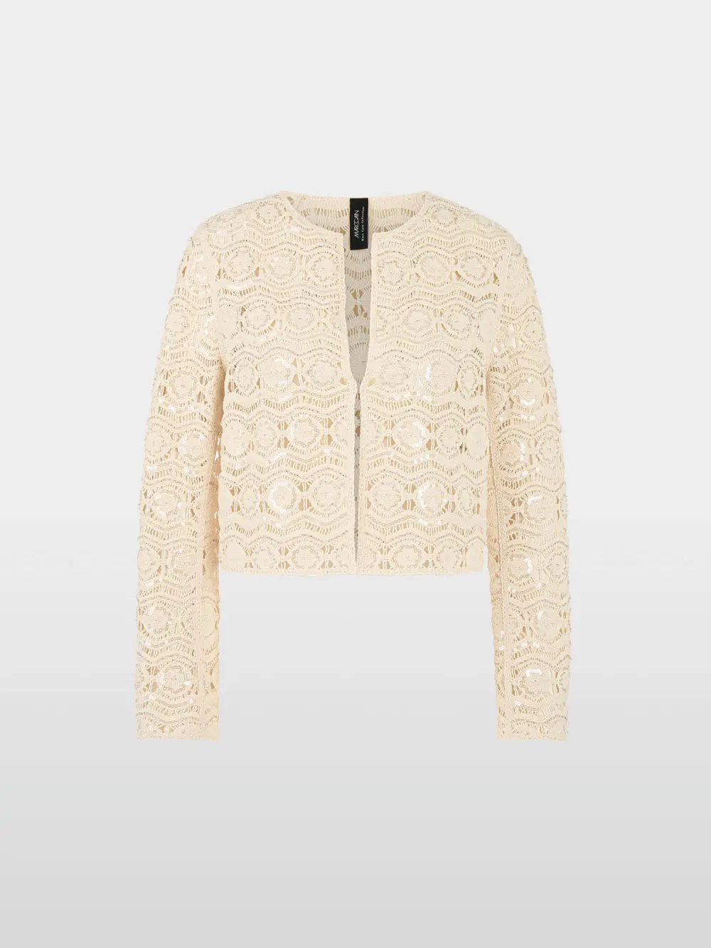 Openwork jacket with mini beads