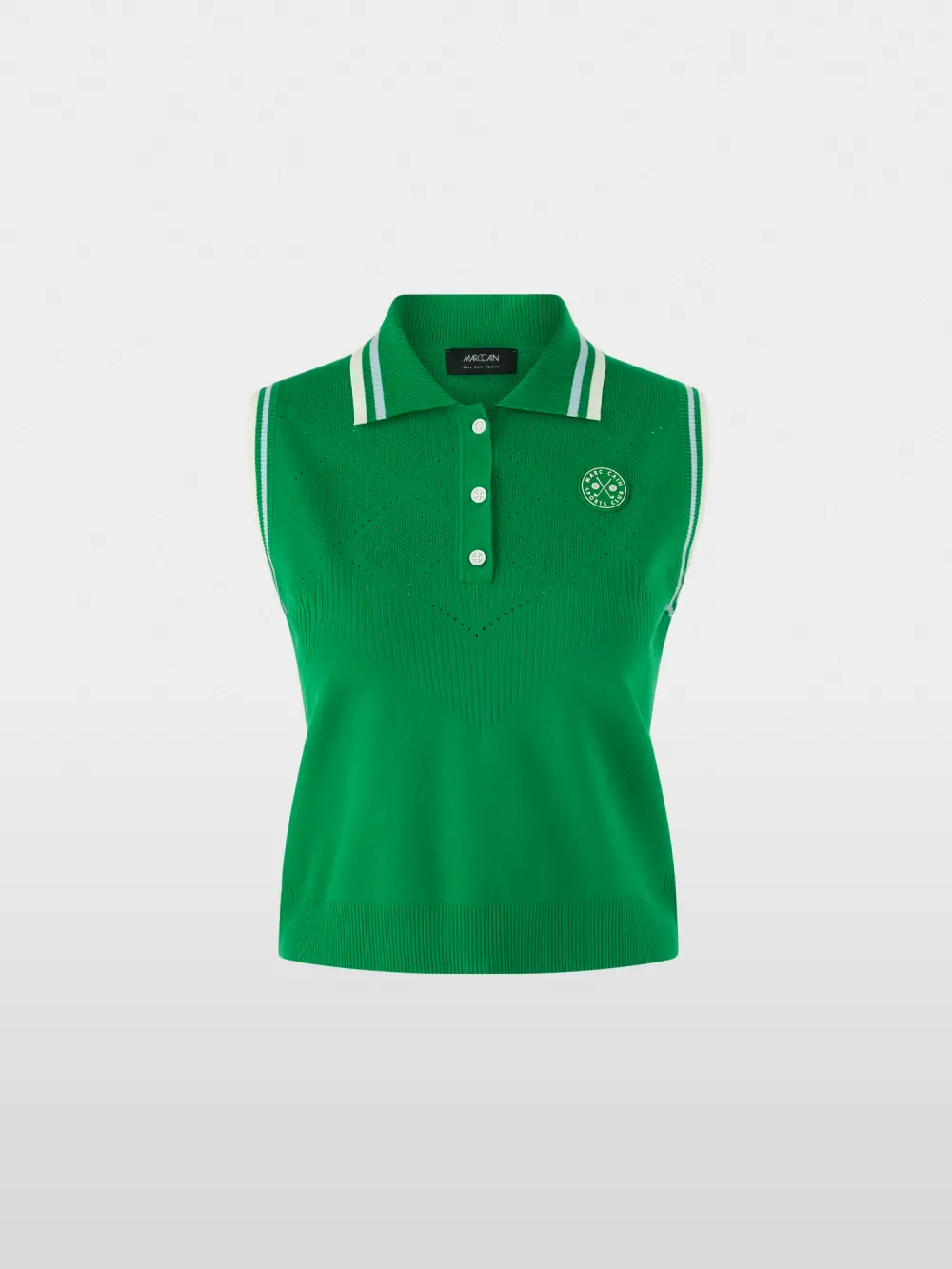 Knitted top with openwork pattern