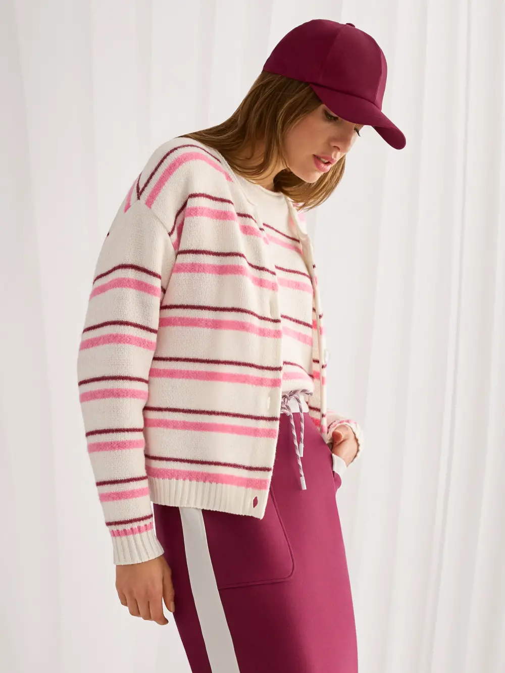 ‘Knitted in Germany’ striped cardigan
