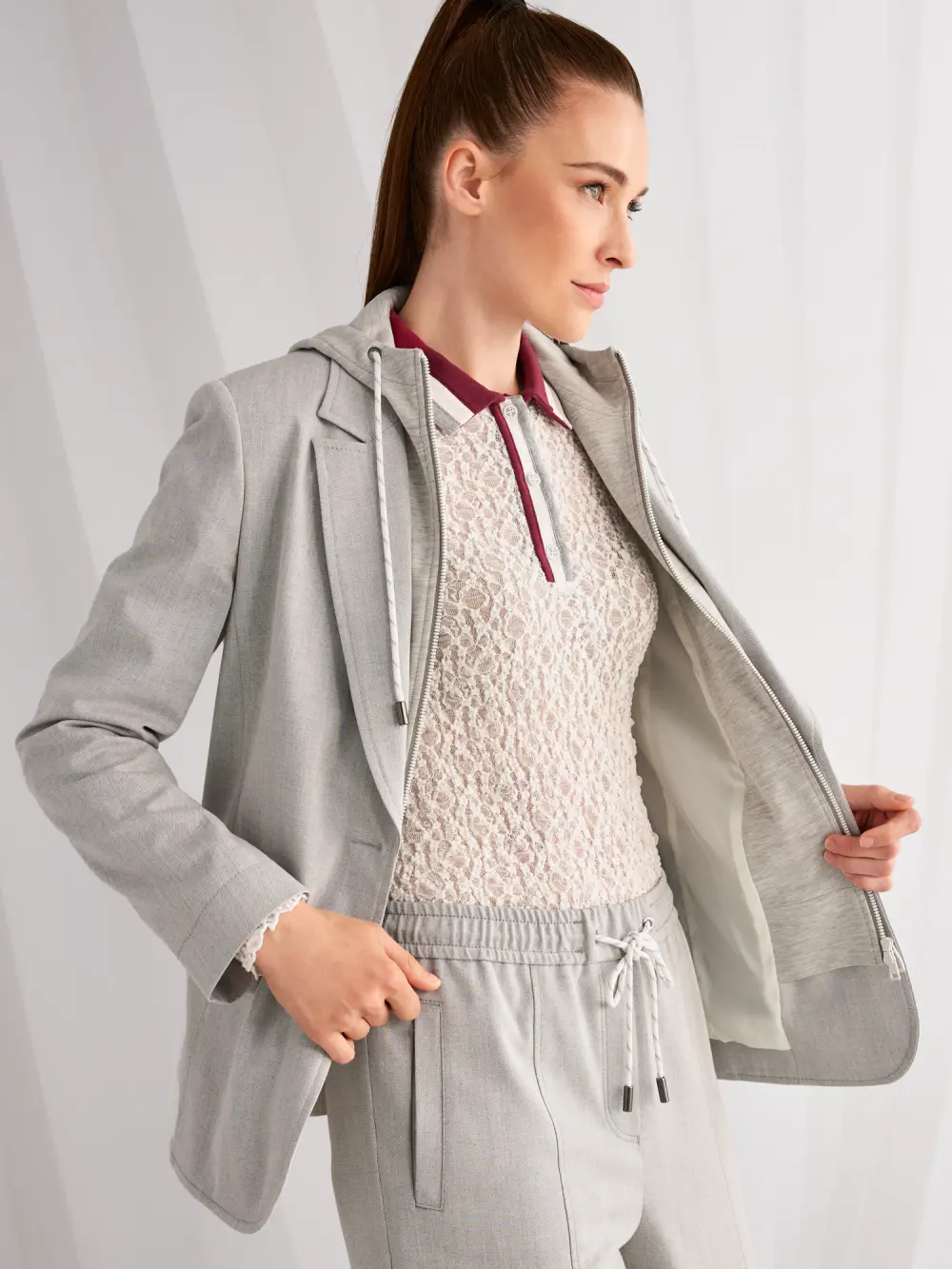 Polo shirt with lace