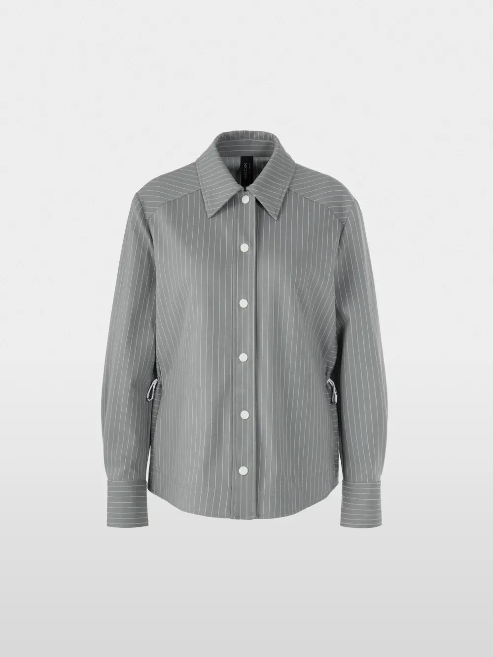 Striped shirt jacket