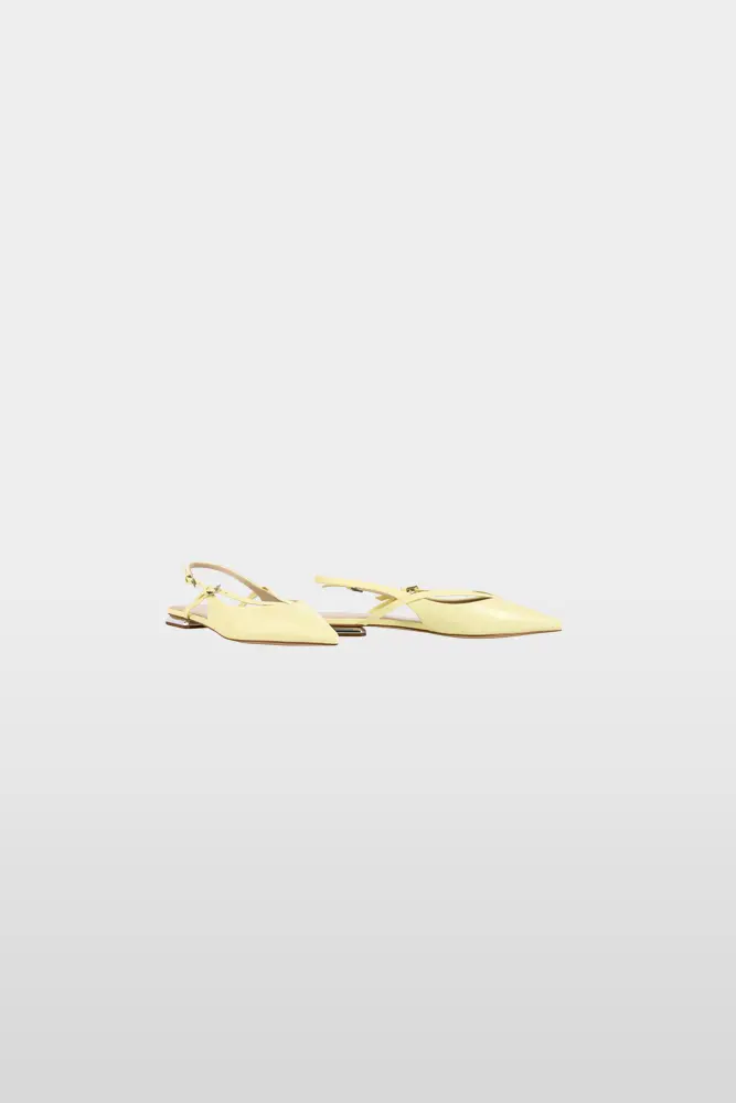 Leather strappy ballerina flats