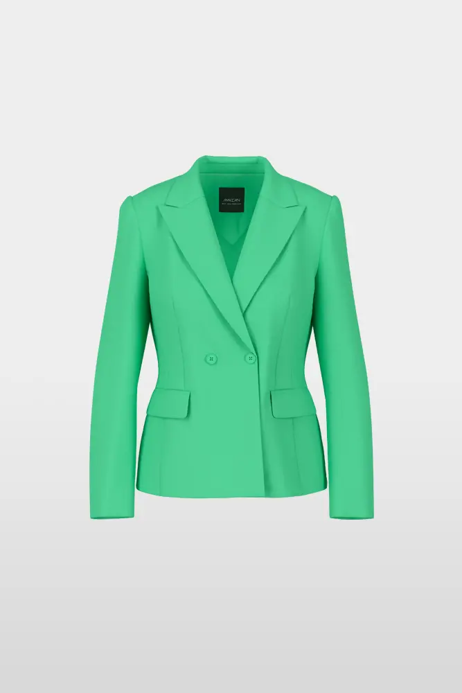 Elegant, tailored blazer made from stretch viscose with comfortable lining, green