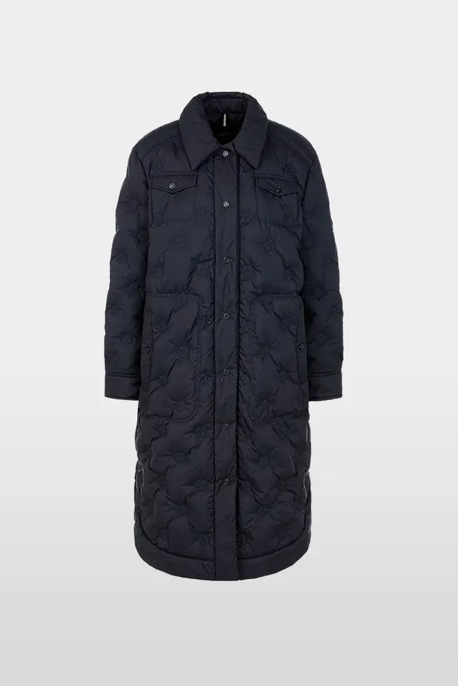Quilted coat with light down lining