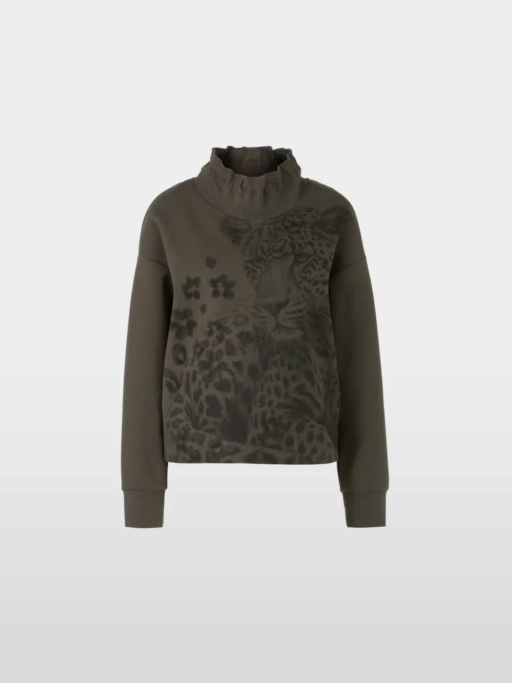Pull en jersey à motif léopard