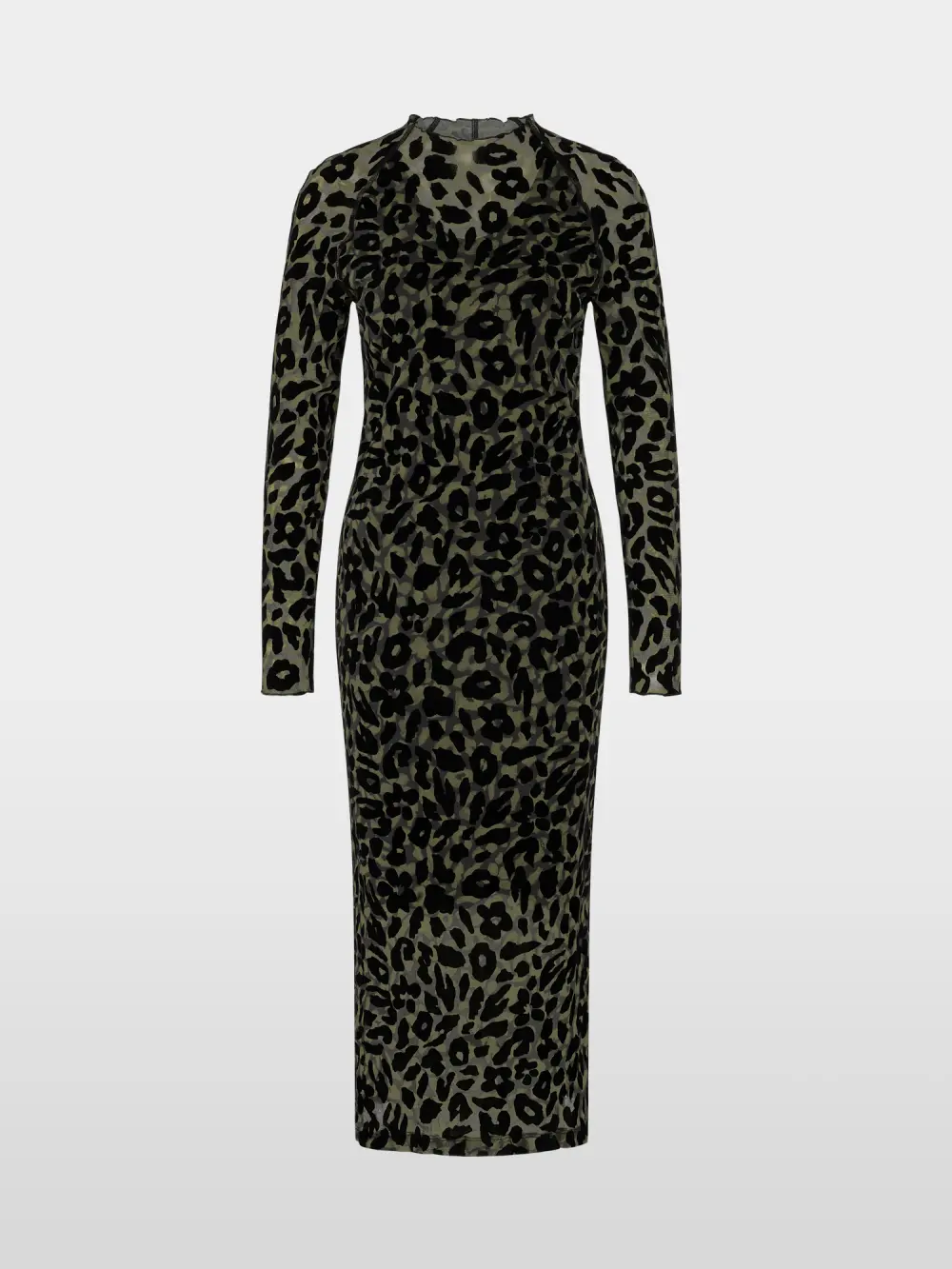 Robe longue moulante en maille