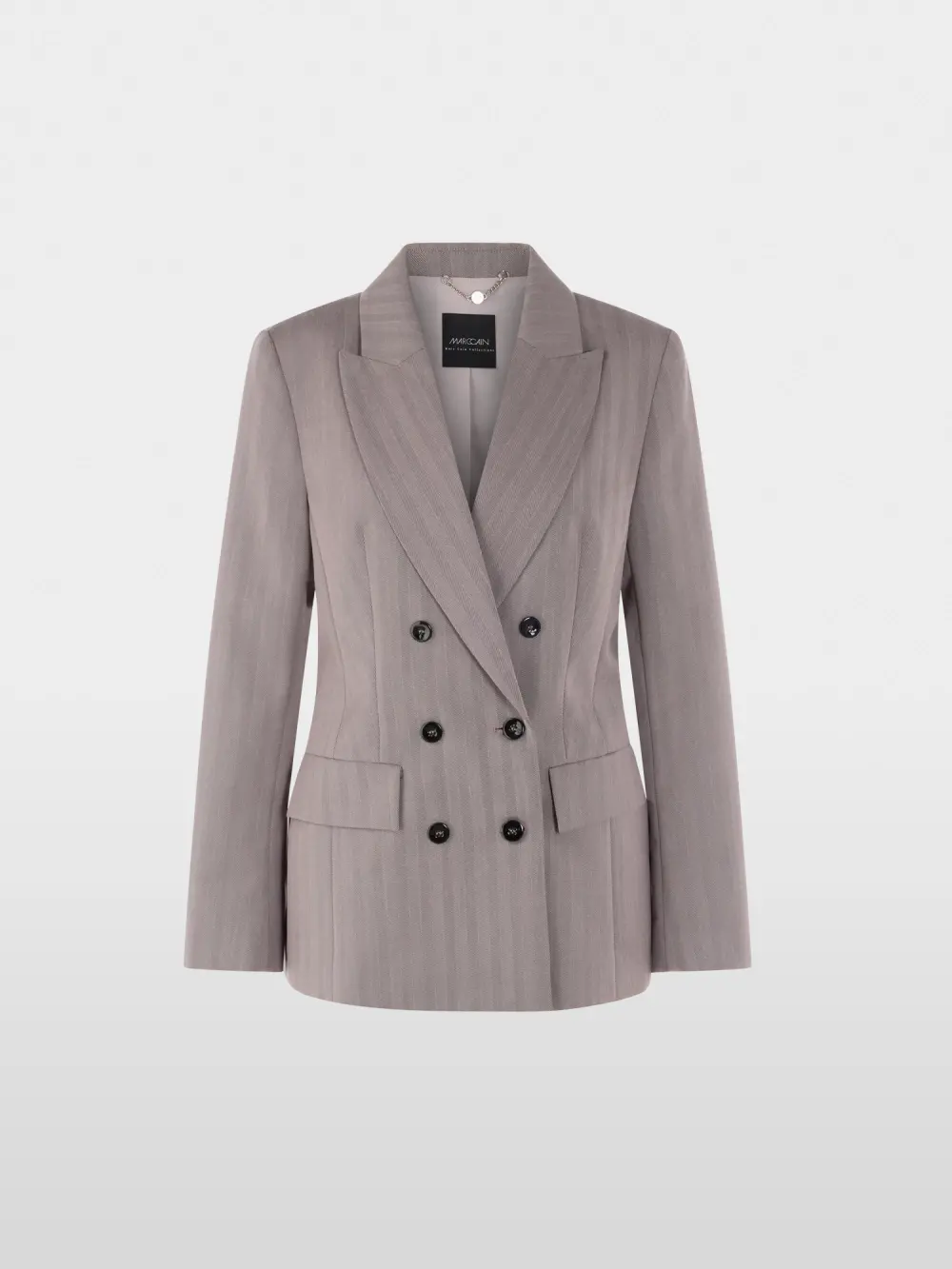 Oversized blazer met visgraatmotief