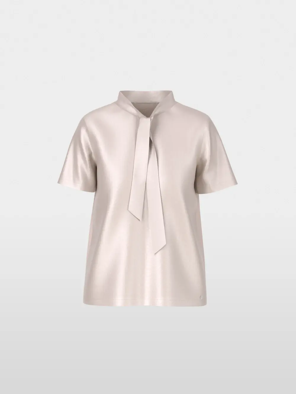 Metallic schoudertas van geitenleer
