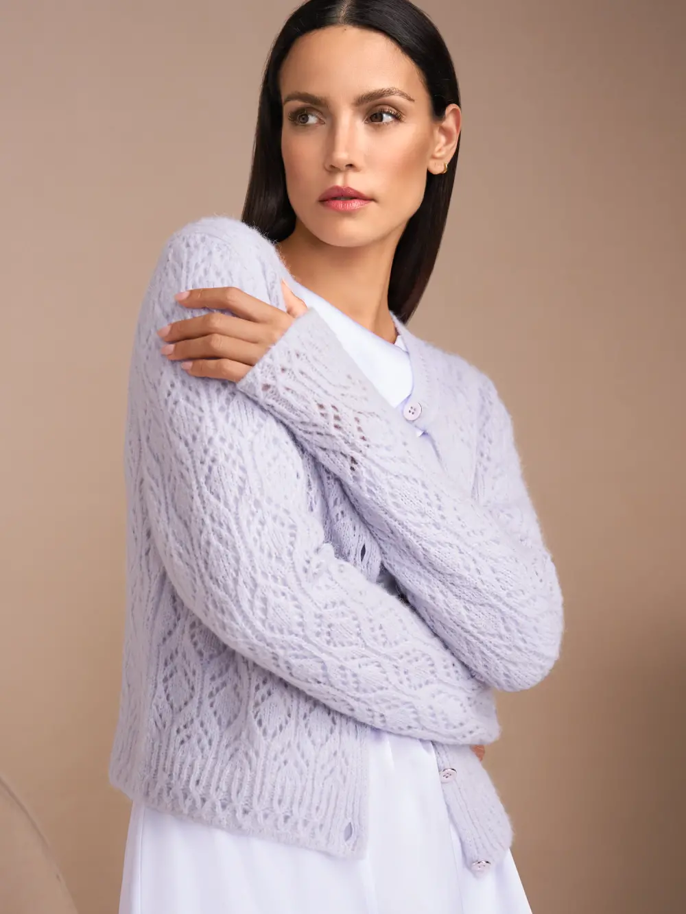 Fijne cardigan, Knitted in Germany