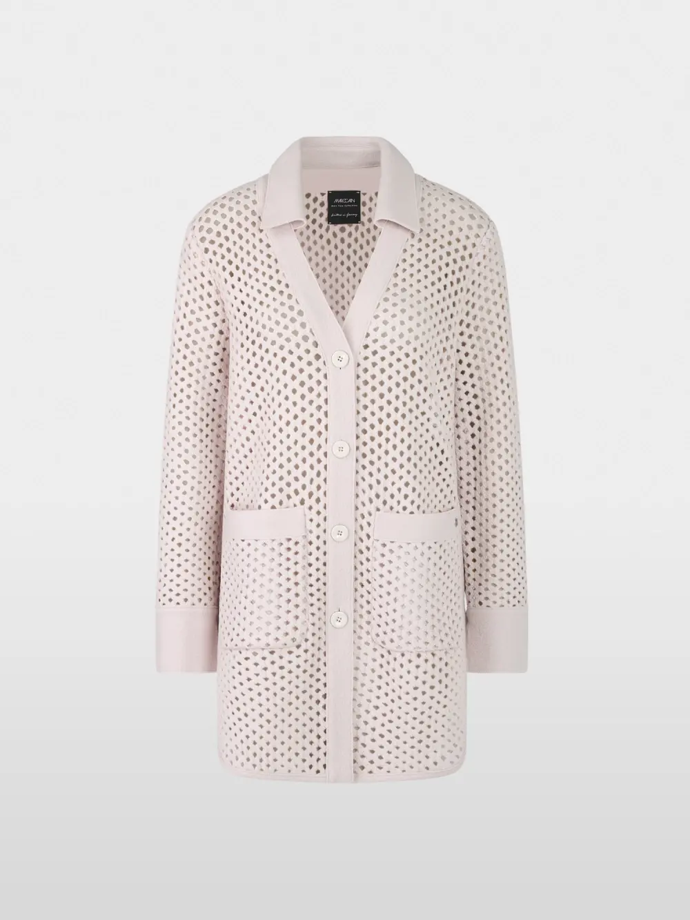 Cardigan met rasterlook, Knitted in Germany