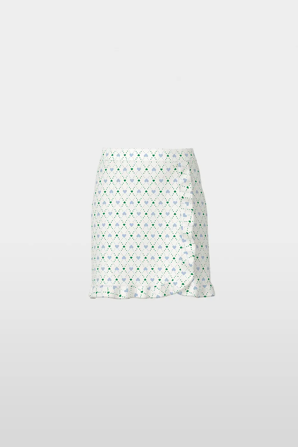 Heart print skirt made from scuba jersey