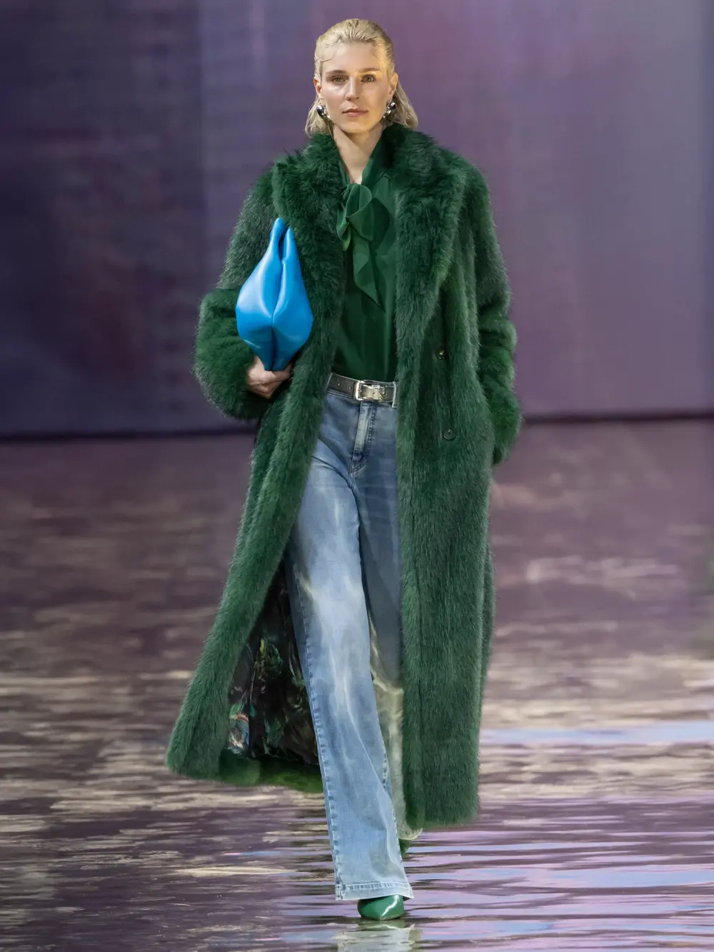 Langer Fake Fur-Mantel