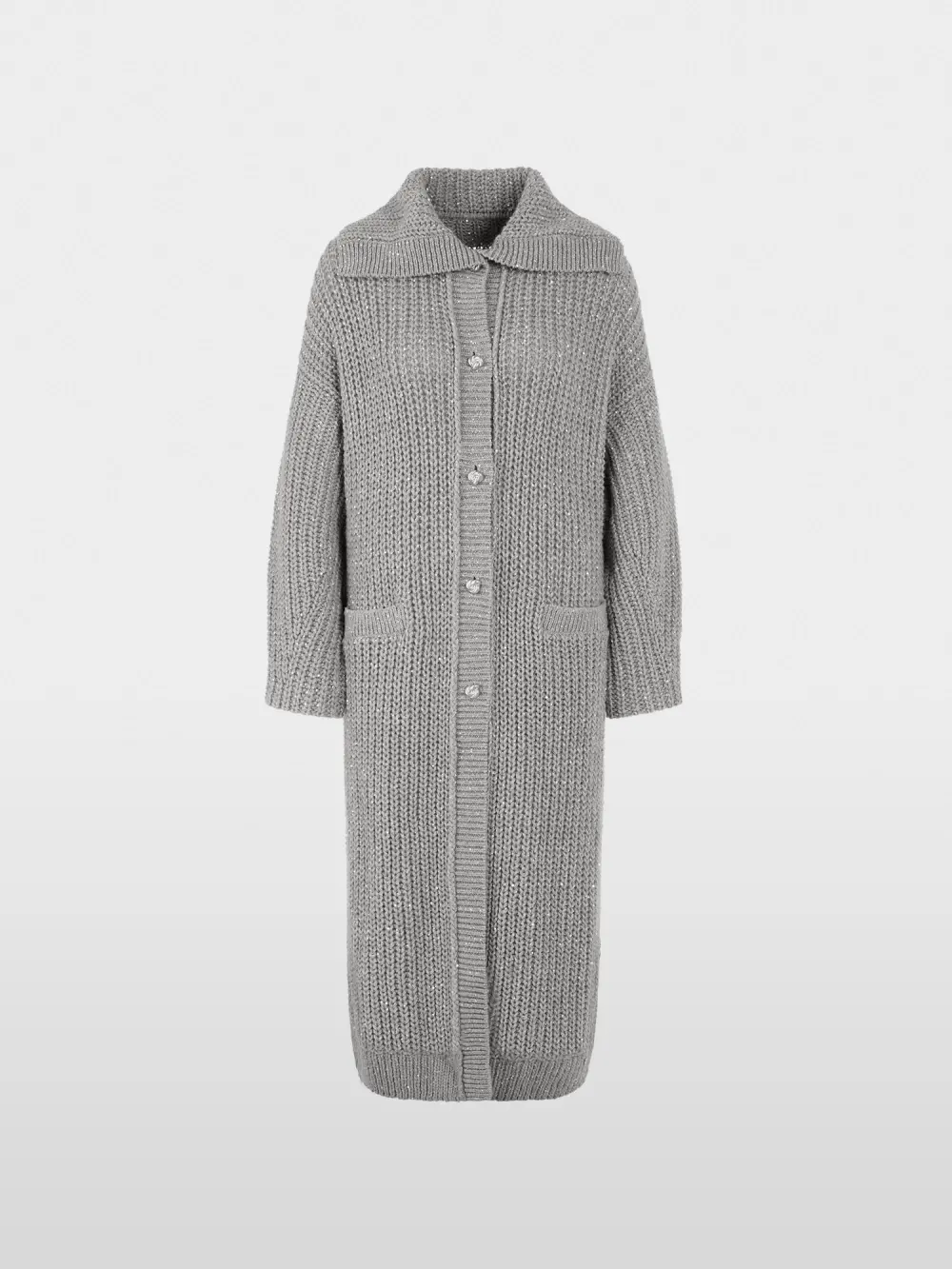 Langer Strickmantel Knitted in Germany