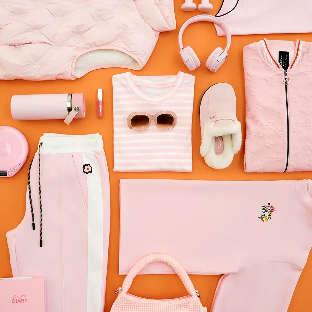 Sporty looks in pink