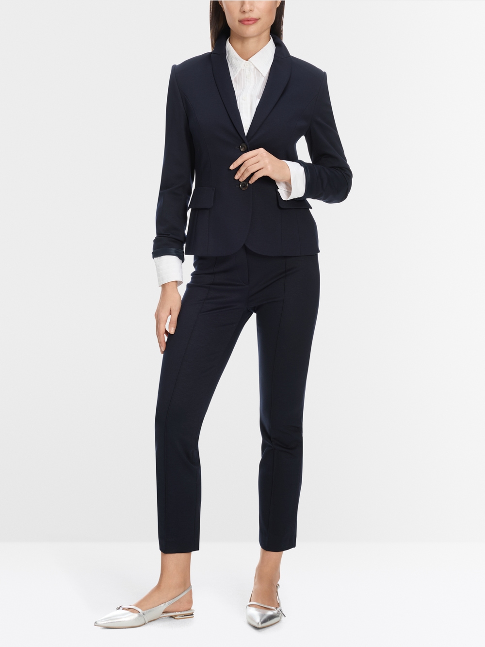 Blazer Jersey Marc Cain Beige Clair Taille N2 - Occasion En Très Bon état