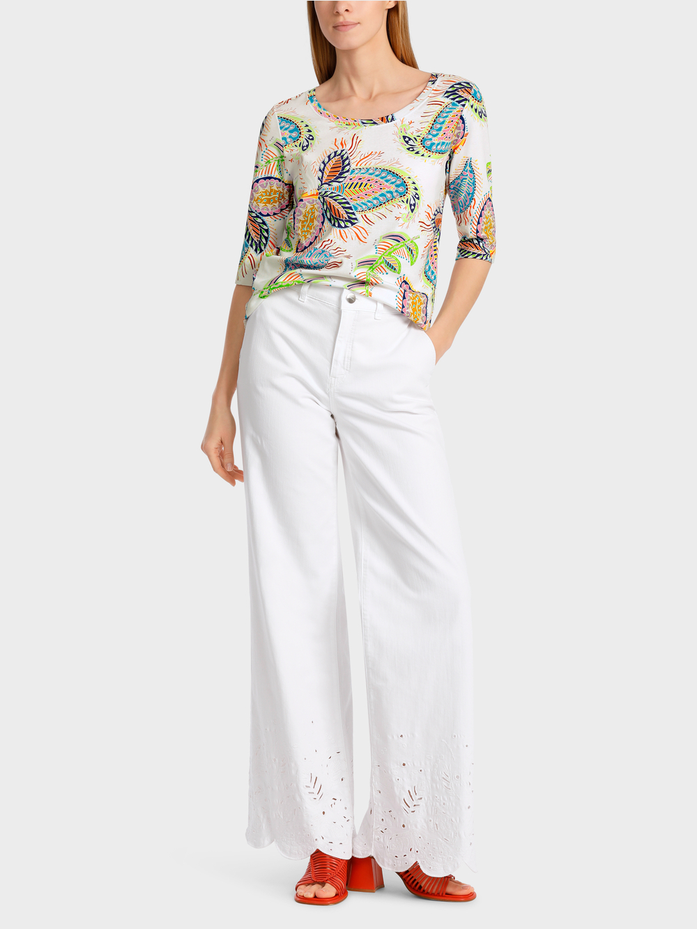 T-Shirt mit ¾-Ärmel | marc-cain.com/de