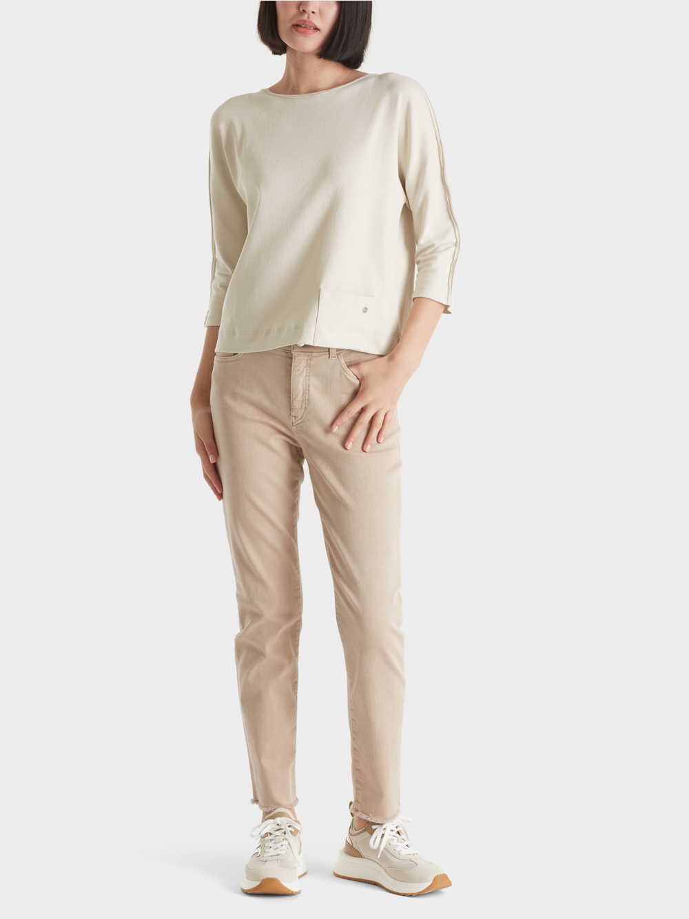 Jeans Taille Haute Marc Cain Femme - Taille 40 Bleu, 97% Coton