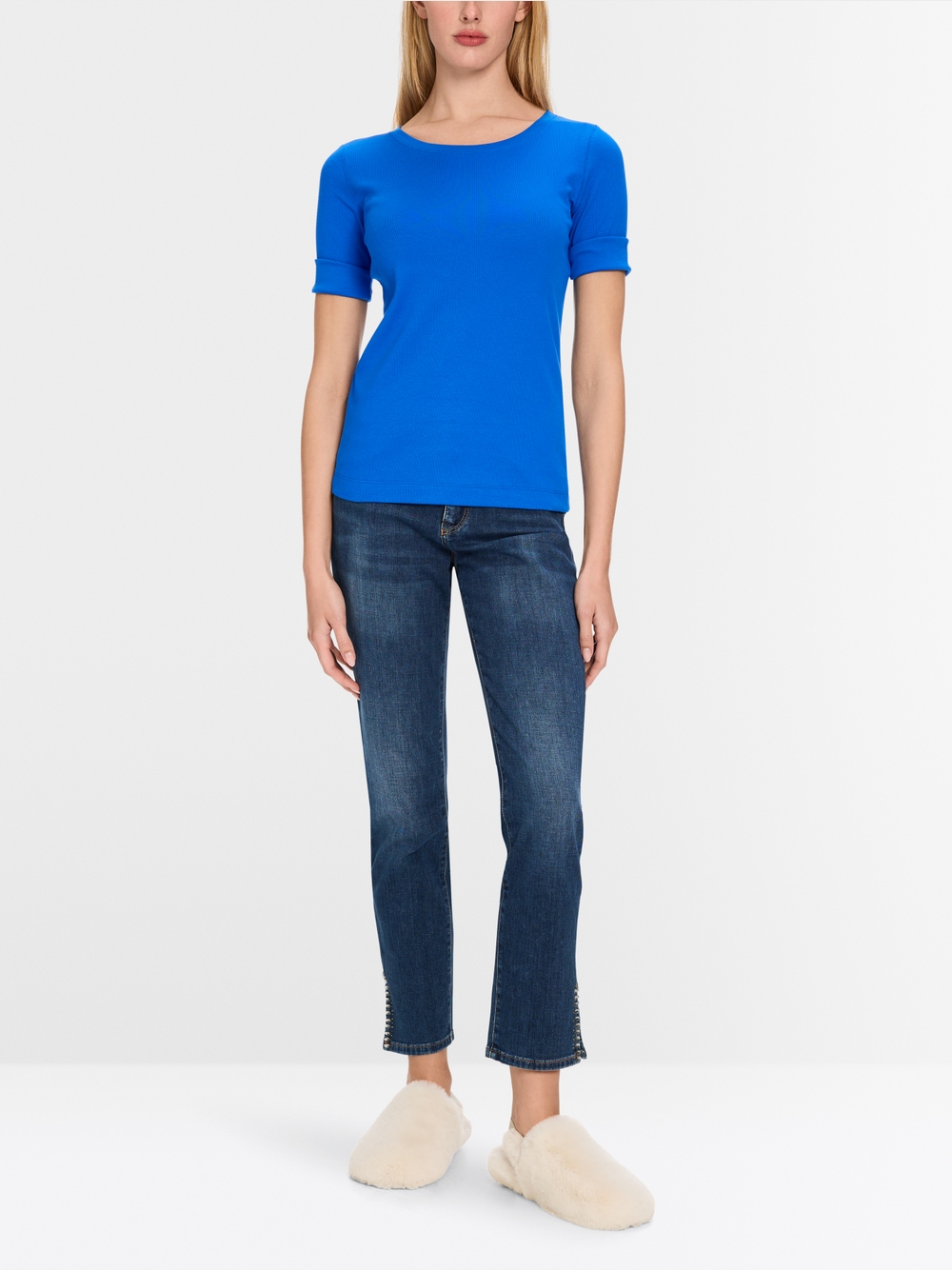 Marc Cain Plain Shirt With Pleated Back Sage