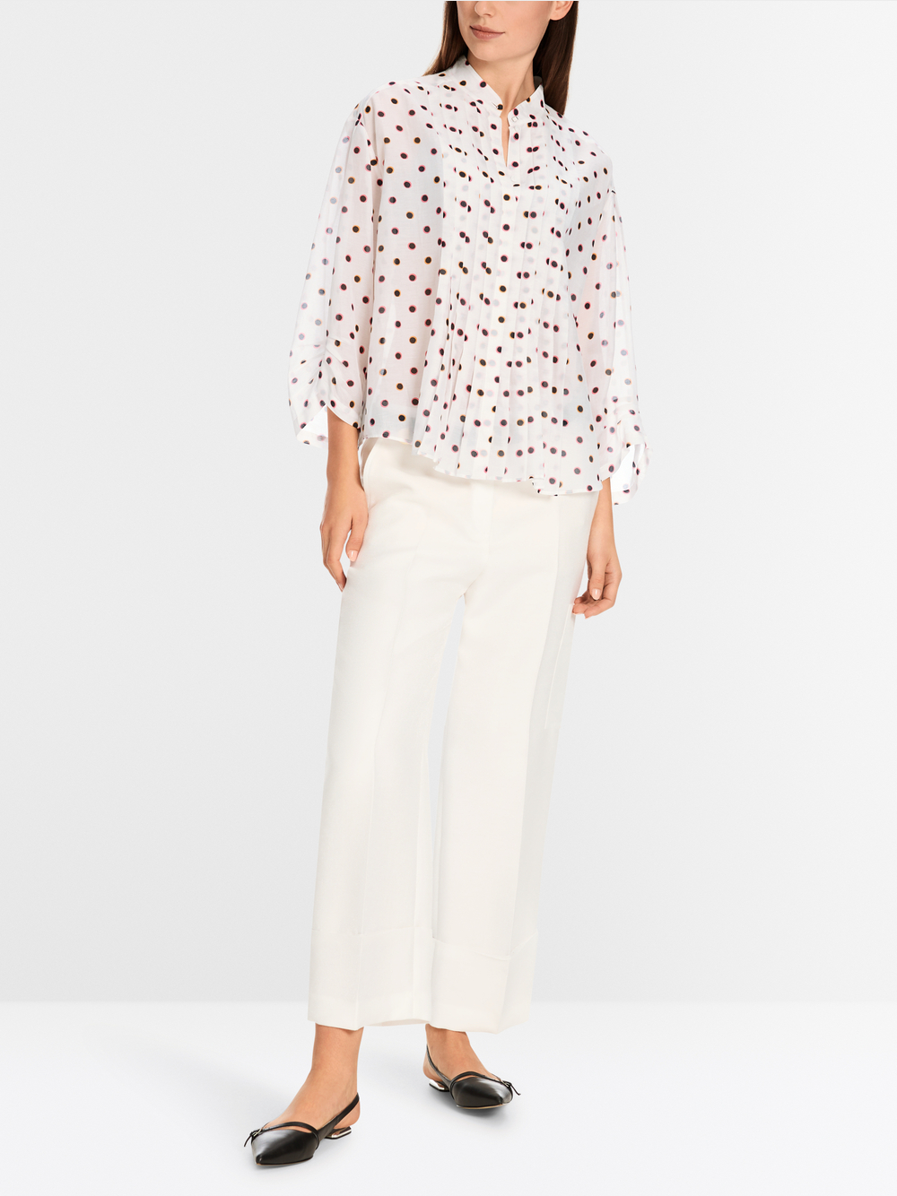 Marc Cain Collections Pretty Floral Silk Organza Blouse QC 51.35 W46 702 main image 0