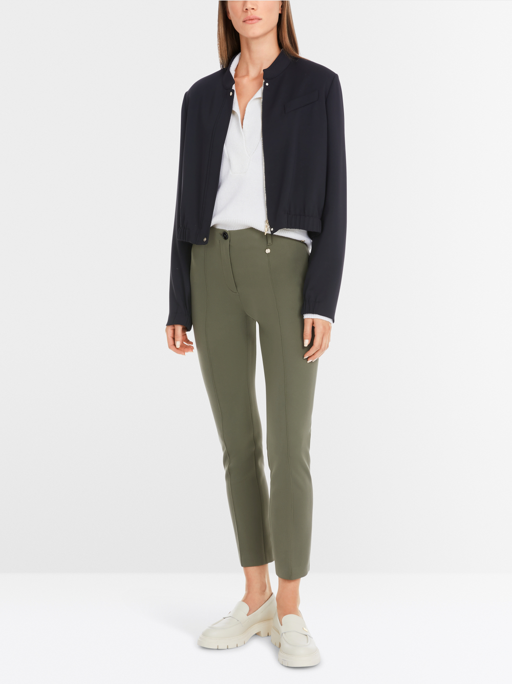Marc Cain Sports Women's Loose Jersey Jacket In Off White AS 31.06 J06 Col 110