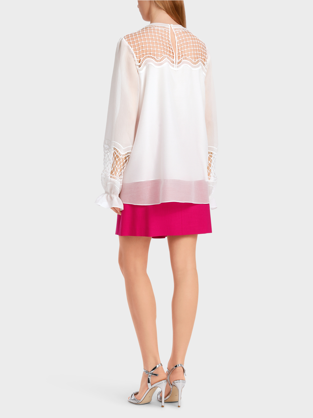 Bluse mit Netzeinsatz | marc-cain.com/de