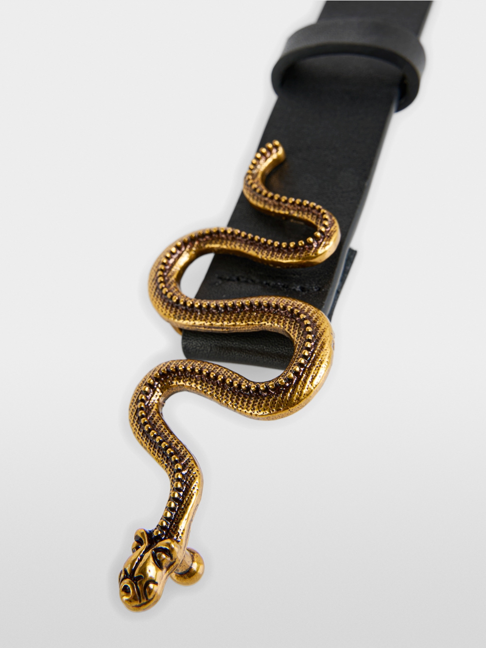 Ceinture En Cuir Marc Cain - Imprimé Serpent Rouge - Taille 90/N3 - Occasion Très Bon État