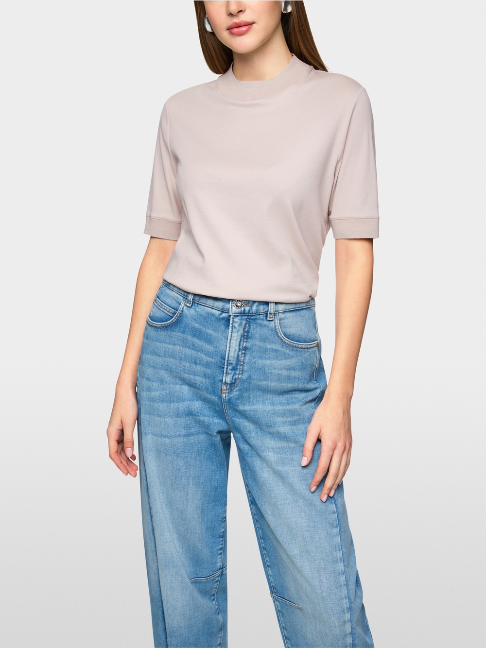 売れ筋商品|||マーク ケイン Tシャツ レディース トップス Long sleeved top - light desert taupe Classic T-shirt | marc-cain.com/en