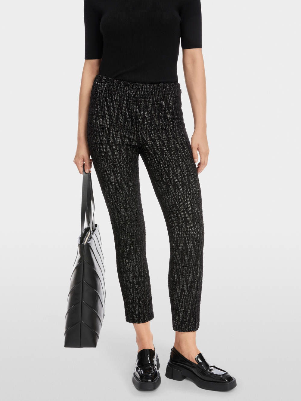 SYDNEY trousers with zigzag pattern | marc-cain.com/en