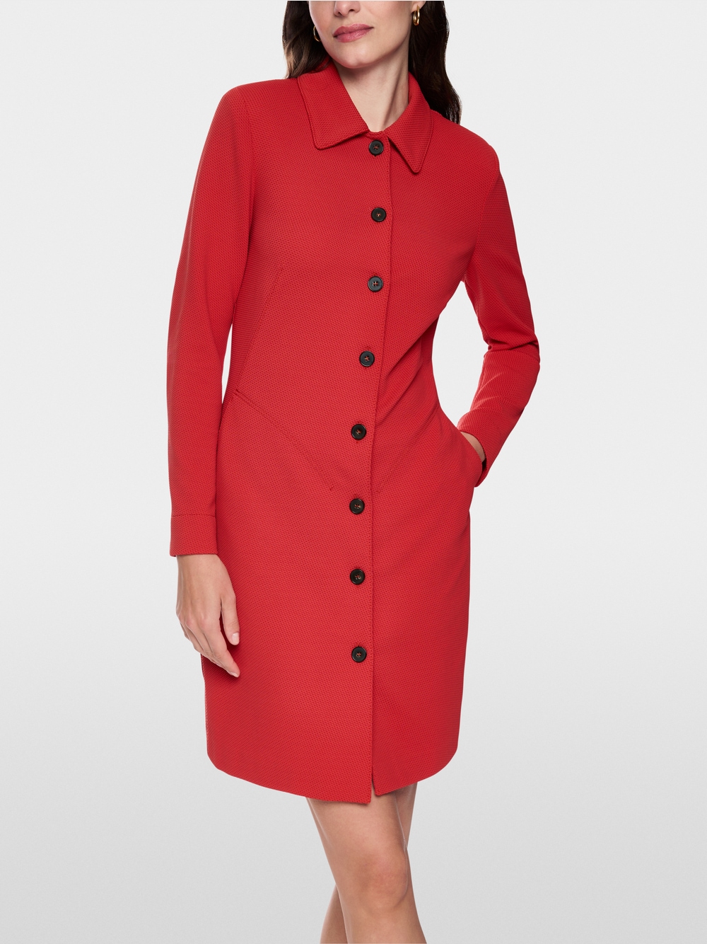 open lace back dress Marc Cain Sports Dress Campari Red Midi Length YS 21.08 W04 278 – Olivia  Grace Fashion main image 1