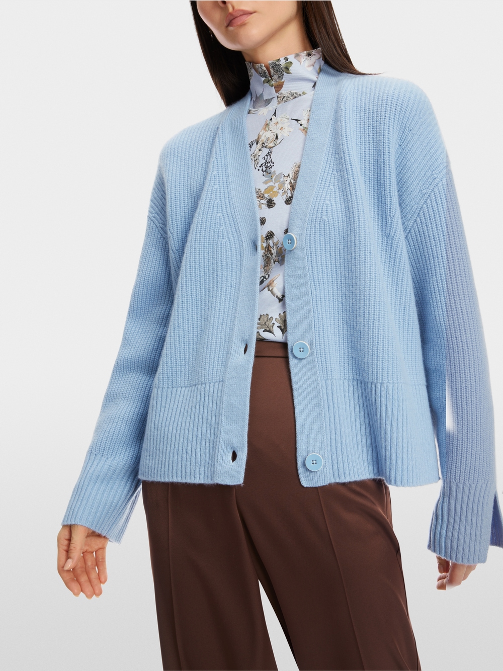 Cardigan mit Kaschmiranteil