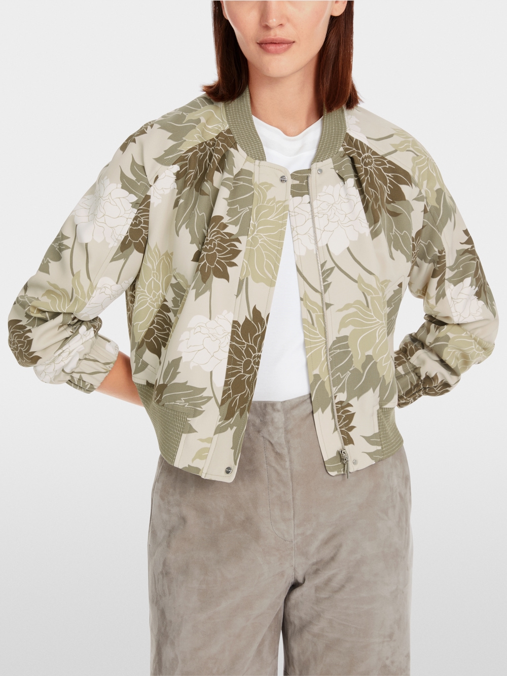 MARC CAIN   レース カットソー  1   新品タグ付き Reversible quilted jacket with print | marc-cain.com/en