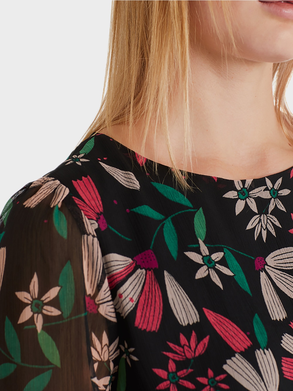Feminines Kleid mit Blumenprint | marc-cain.com/de