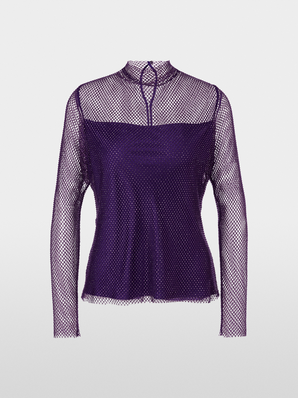 Marc Cain Glam Short Jacket In Deep Purple With Decorative Buttons XG 31.01 W08 COL 748