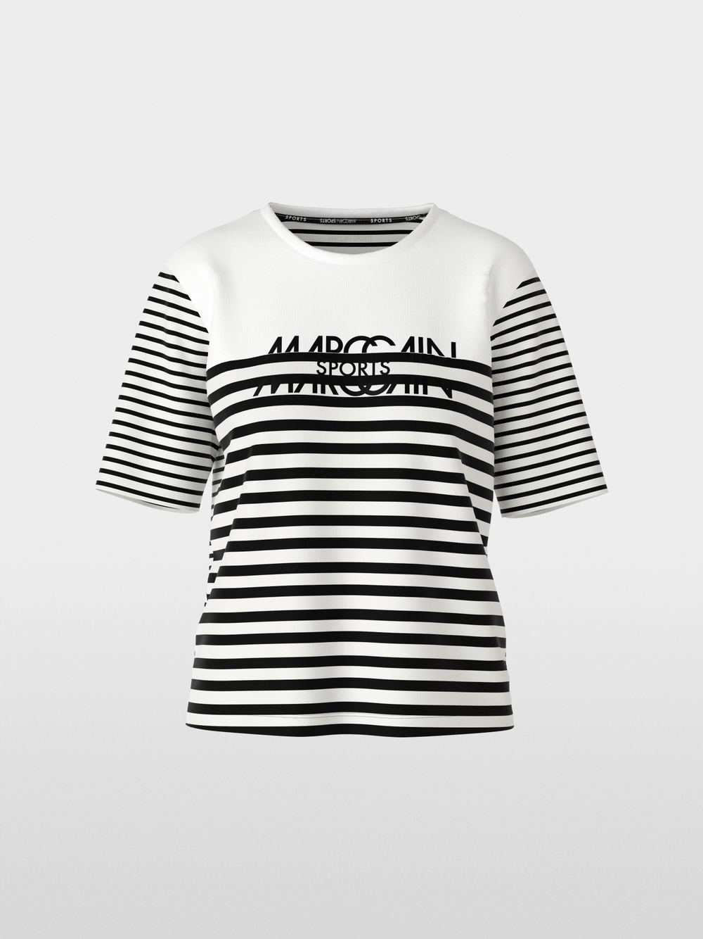 Marc Cain T Sports Cream T Shirt Top With Embroidery QS 48.21 J39 110 main image 1
