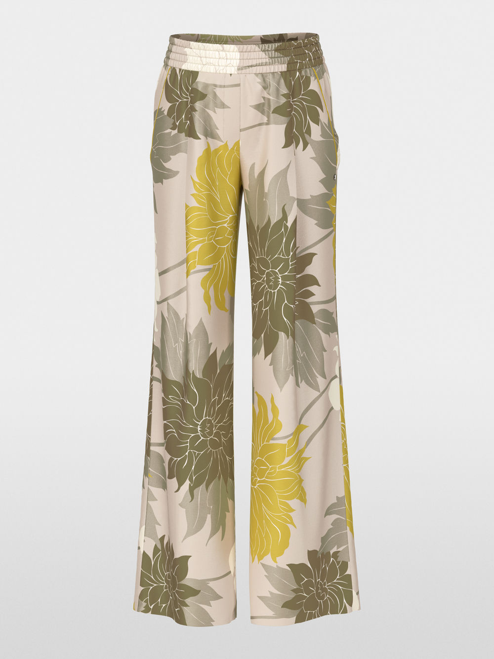 Marc Cain Elastic Waist Cotton Mix Pull On Trouser With Dark Navy main image 0