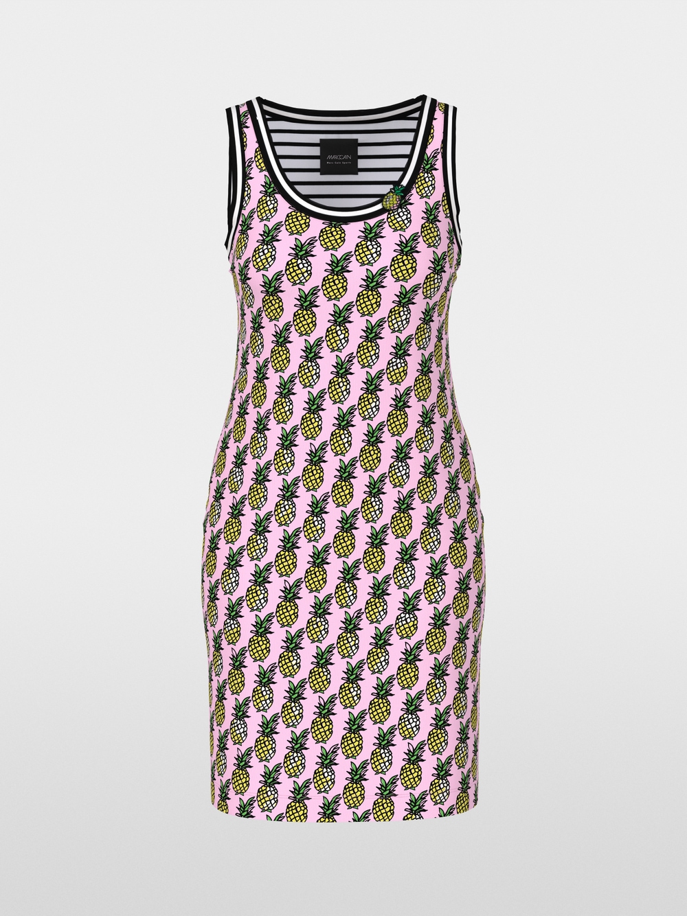Marc Cain S Sports Black and White Cotton Bahamas Printed Dress QS 21.21 W46 190