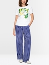 Shirt with lemons and landscape print