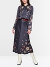 Long viscose dress with paisley print