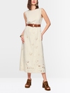 Maxi dress with broderie anglaise