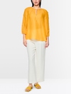 Blouse in linen-silk blend